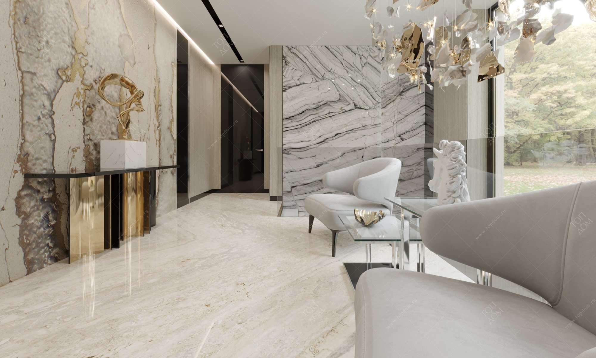 Место для отдыха в оттенках серого и бежевого цветов