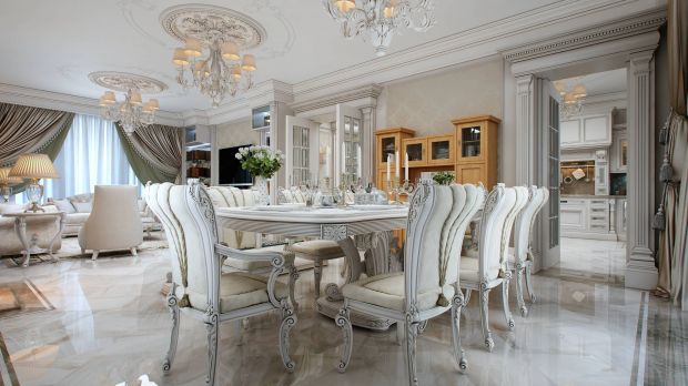 Художественный стиль в дизайне столовой