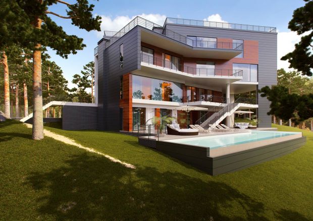 Стильный 3-х этажный дом