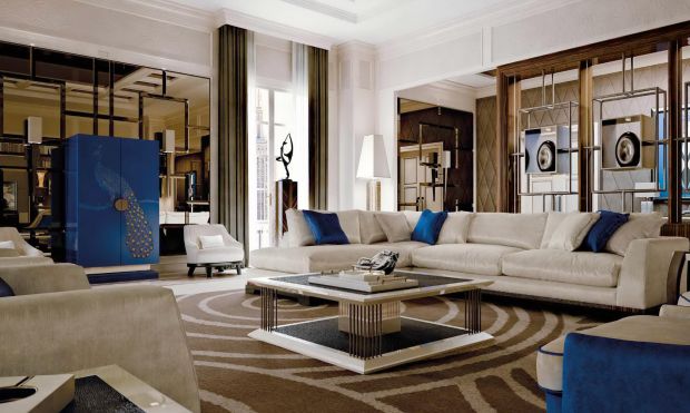 Дизайн гостиной класса люкс