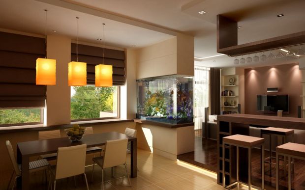 Оформление кухни и столовой