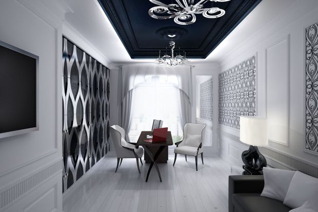 Черный и серый цвета в кабинете