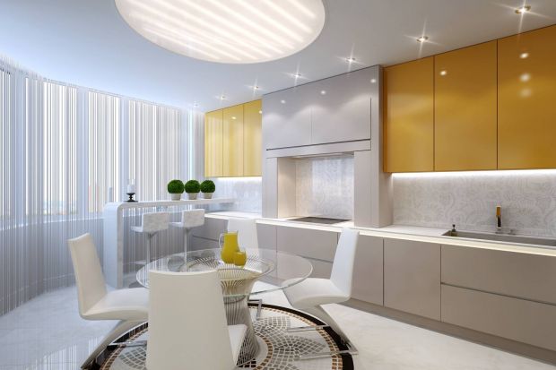 Кухня с желтым акцентом