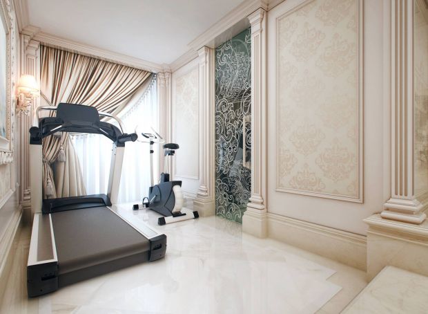 Фитнесс-зона в интерьере