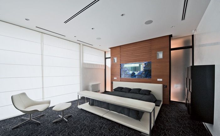 Перегородки из шипсокартона в спальне