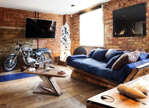 Мужской интерьер в стиле лофт