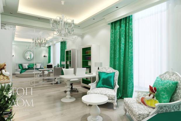 Белый цвет в дизайне с зеленым