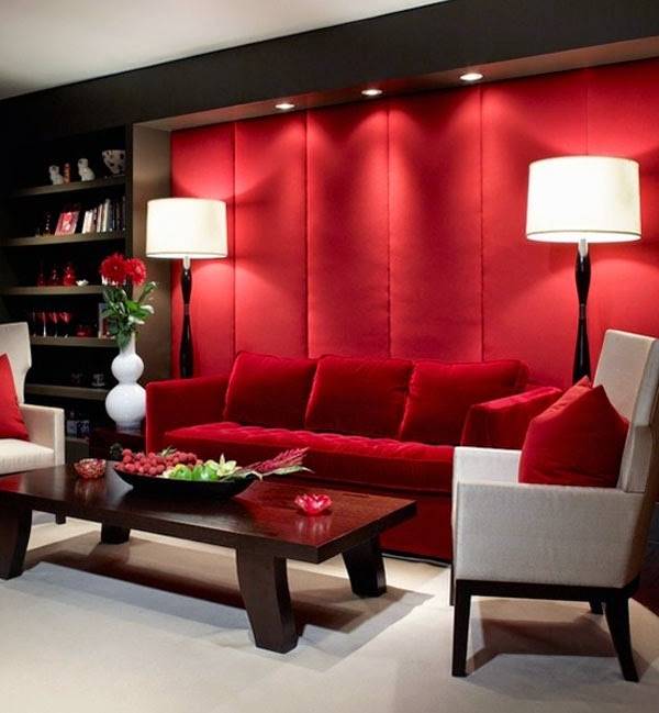 Сочетания коричневого и красного цвета в интерьере