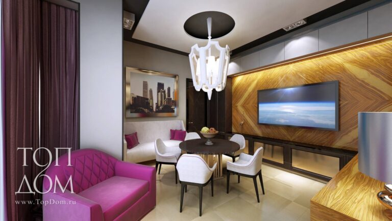 Фото красиво оформленного кабинета с помощью яркого цвета