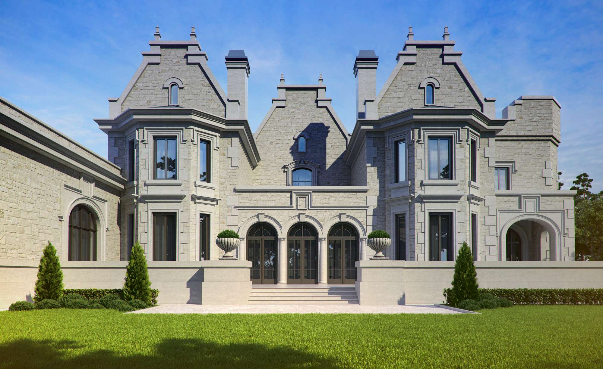 Фасад дома из камня