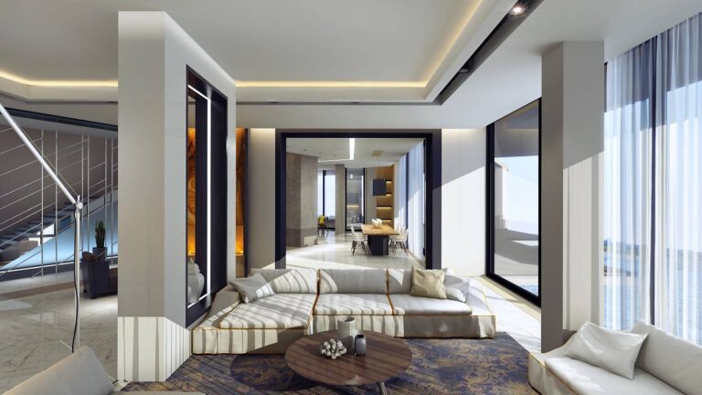 Современная гостиная с комфортной зоной отдыха