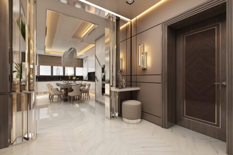 Коричневая цветовая гамма в дизайне прихожей