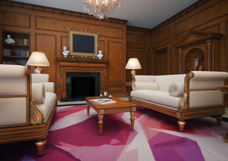 Дизайн гостиной с двумя светлыми диванами