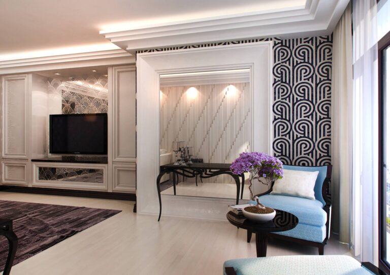 Фото оформления просторной гостиной