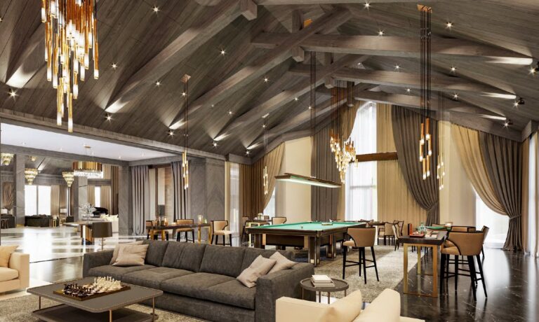 Общий вид по дизайн проекту эксклюзивного интерьера