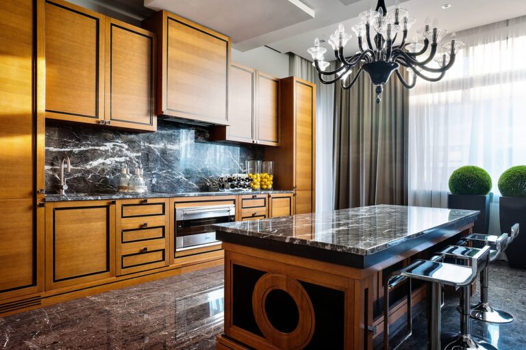 Дизайн кухни с рабочим столом-островом