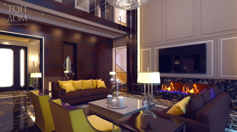 Видеоролик дизайна в большом загородном доме