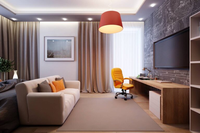 Дизайн детской с яркими акцентами