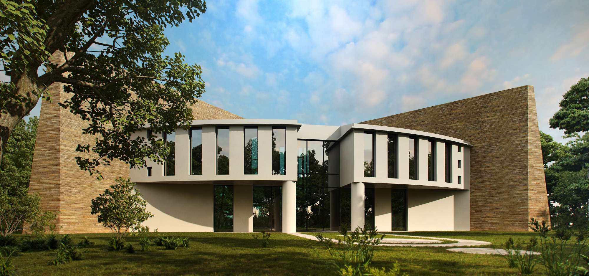 Креативный фасад дома