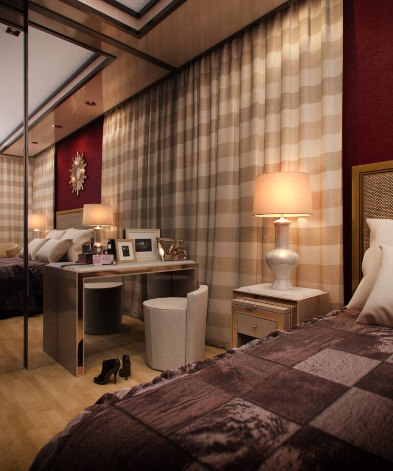 Фото гармоничного дизайна интерьера спальни в квартире