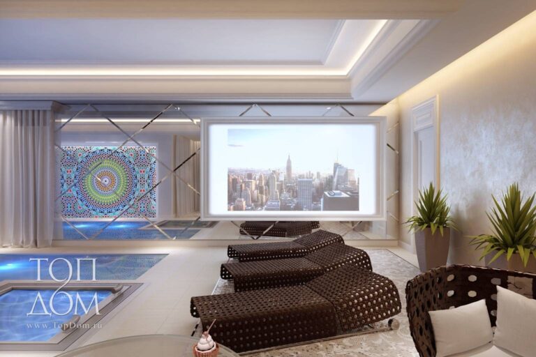 Фото интерьера бассейна во внутреннем дизайне дома