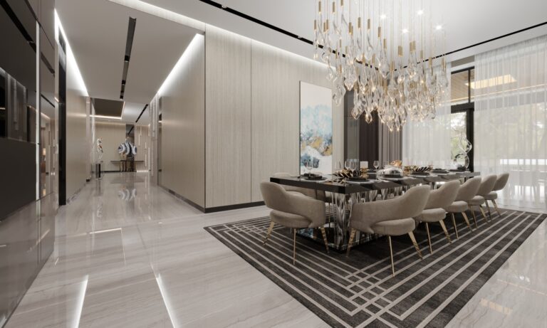 1 этаж дома с большой столовой