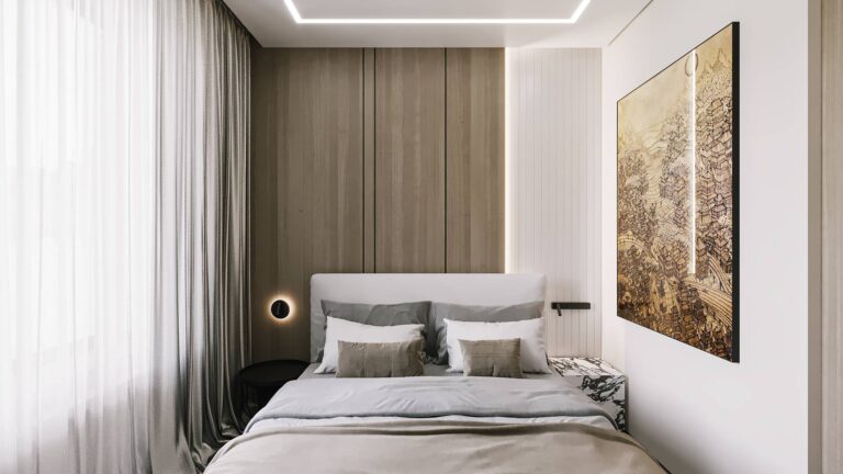 Интерьер небольшой спальни в квартире