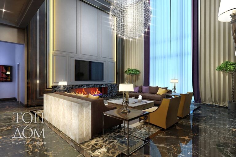 Фото дизайна гостиной в темных оттенках