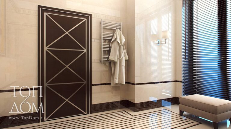 Оформление дизайна ванной с большим окном