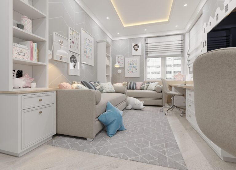 Оформление интерьера детской комнаты для 2-х девочек