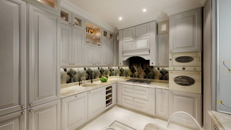 Фото интерьера кухни в белых тонах