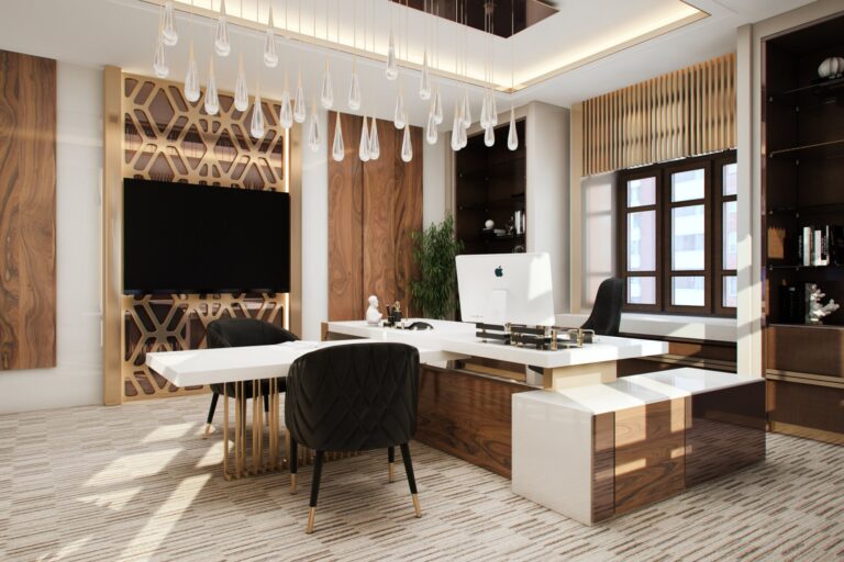 Белая столешница на мебели натуральных цветов