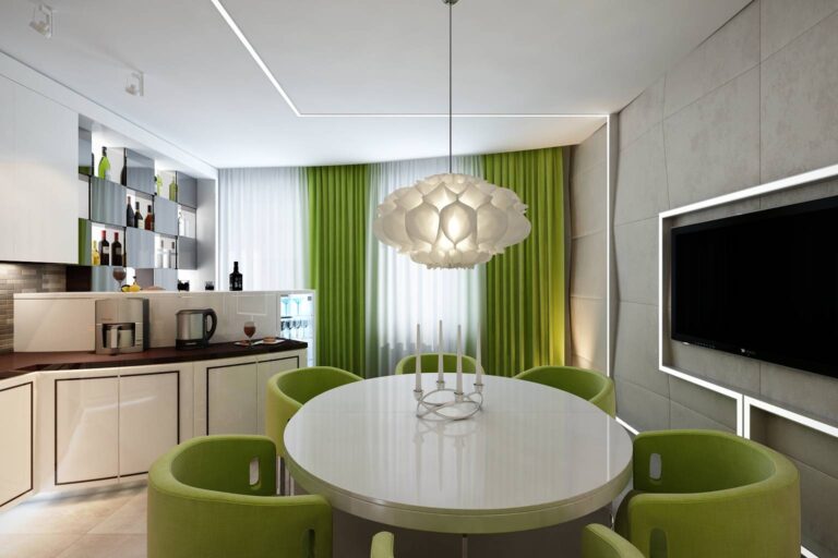 Оформление интерьера кухни в 3-х комнатной квартире