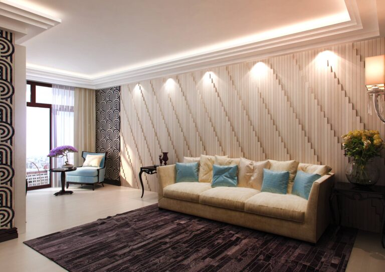 Фото интерьера просторной гостиной