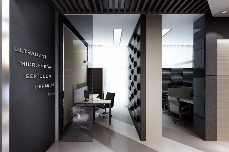 Оформление отдельных кабинетов в офисе компании