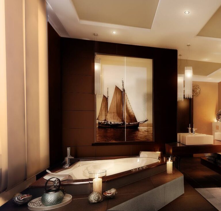 Фото дизайна ванной комнаты в таунхаусе