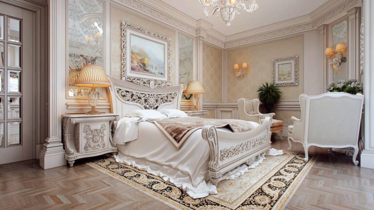 Французская классика в интерьере спальни