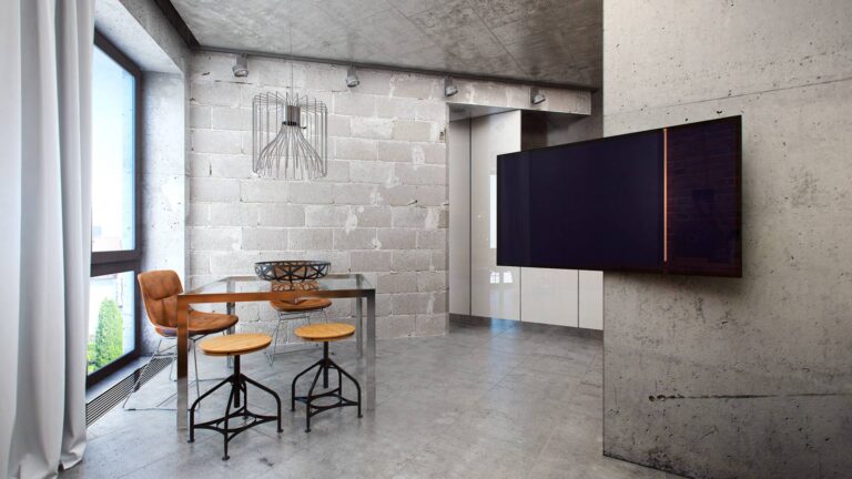 Фото интерьера столовой в стиле лофт