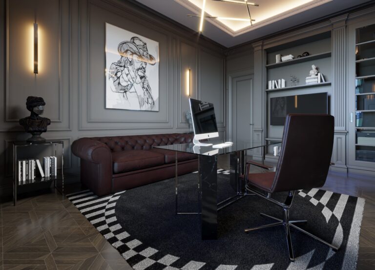 Дизайн кабинета в деловом стиле