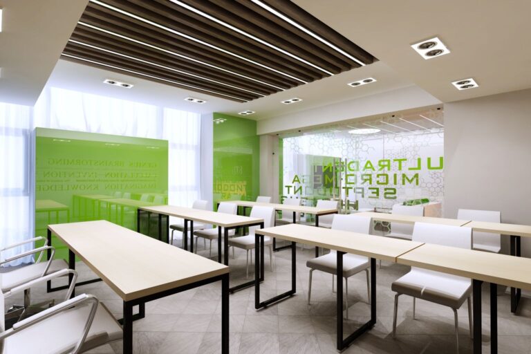 Дизайн учебной аудитории в современном офисе