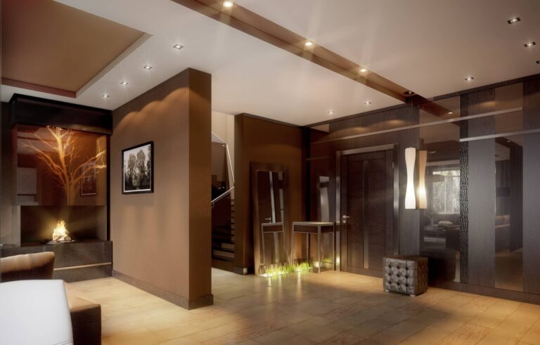 Фото интерьера прихожей в таунхаусе