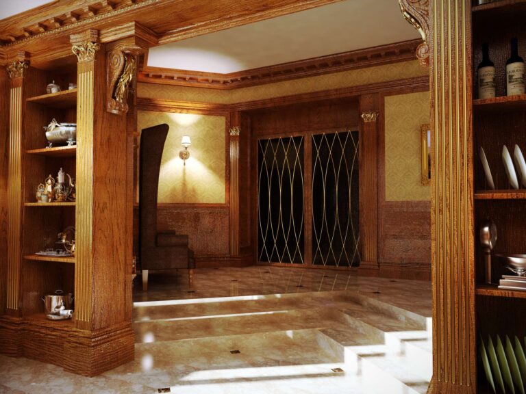 Интерьер вестибюля в английском стиле