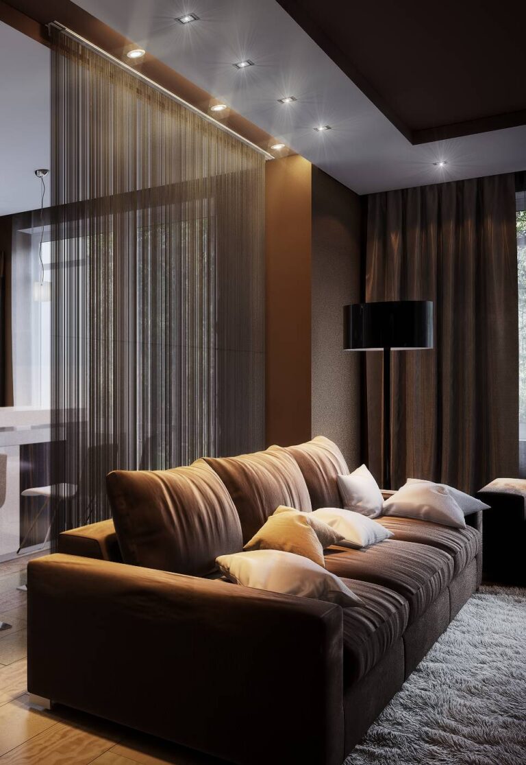 Декорирование гостиной таунхауса