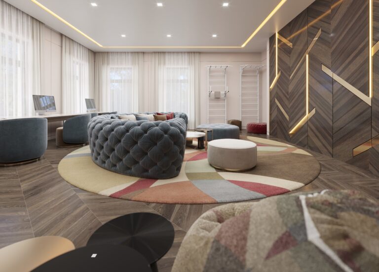 Дизайн большой игровой комнаты в доме