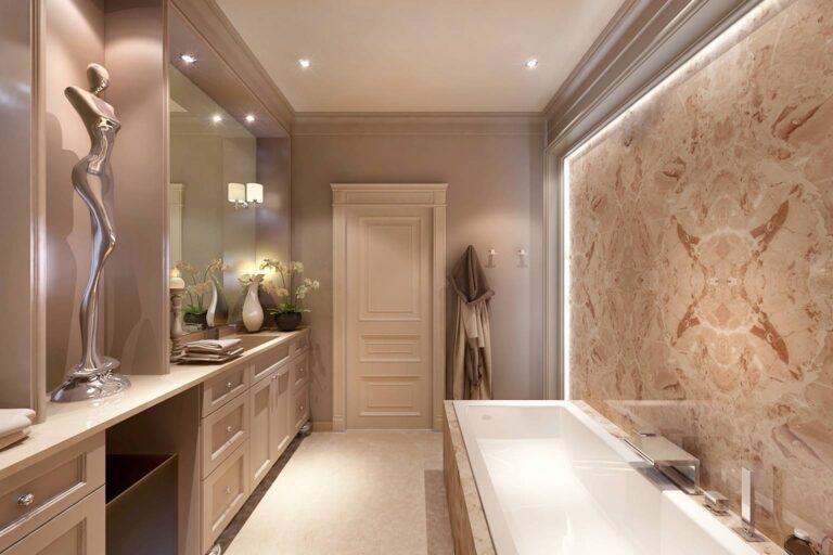 Оформление ванной комнаты в классическом стиле