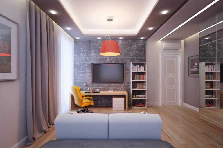 Яркие акценты в светлом интерьере детской