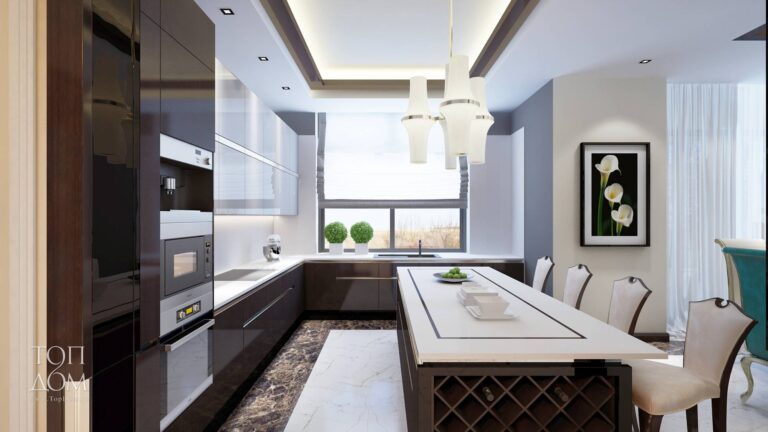 Фото красивой кухни в доме