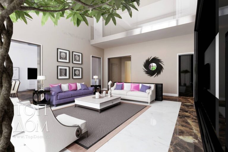 Фото гостиной с двумя диванами в интерьере