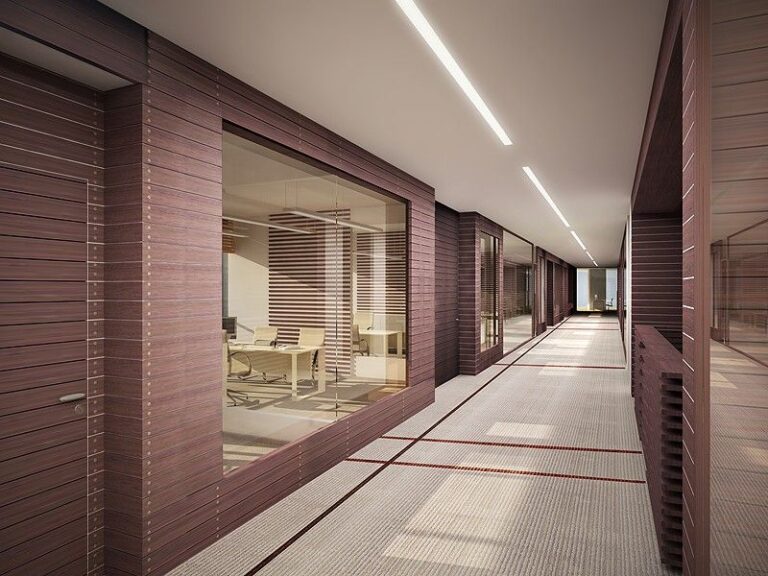 Хай-тек дизайн холла в офисе