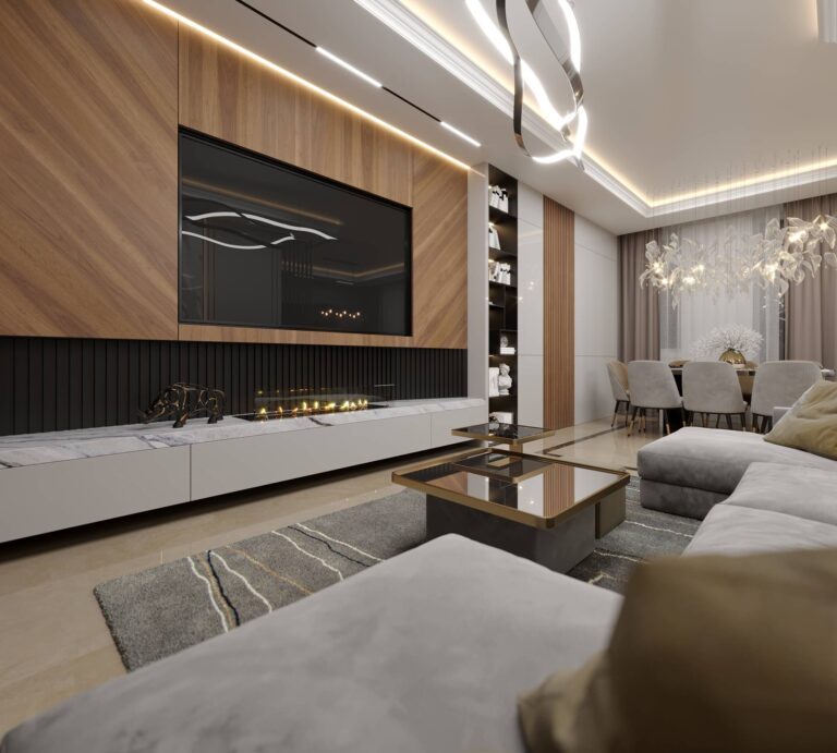 Оформление мебели в гостиной комнате